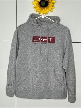 Womens Grey Logo Hoodie - Pullover Sweatshirt